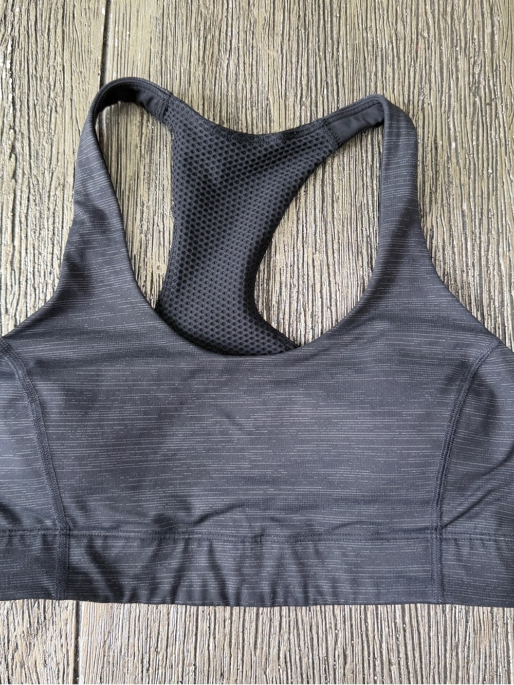 OUTDOOR VOICES Doing Things Sports Bra Black Blue Sz Small Mesh Racerback Yoga